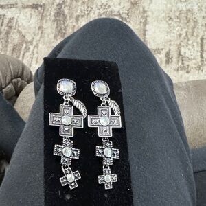 Shyanne Silver Cross Earrings